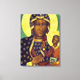 Onze dame Czestochowa Black Madonna Poland Icon Canvas Afdruk