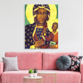 Onze dame Czestochowa Black Madonna Poland Icon Canvas Afdruk (Insitu (Woonkamer))