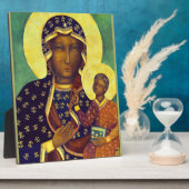 Onze dame Czestochowa Black Madonna Poland Icon Fotoplaat (Zijkant)