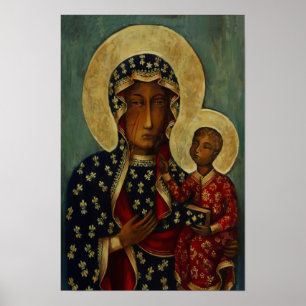 Onze dame Mary Black Madonna van Czestochowa Poster