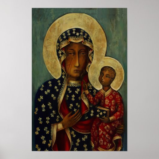 Onze dame Mary Black Madonna van Czestochowa Poster (Voorkant)