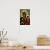 Onze dame Mary Black Madonna van Czestochowa Poster (Keuken)