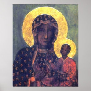 Onze dame Mary Black Madonna van Czestochowa Poster