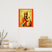 Onze dame Mary Czestochowa 2 Poster A (Keuken)