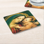 Onze dame of Good Counsel Kartonnen Onderzetters (Schuin)