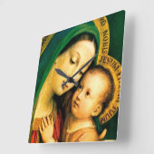 Onze dame of Good Counsel Square Wall Clock Vierkante Klok (Hoek)