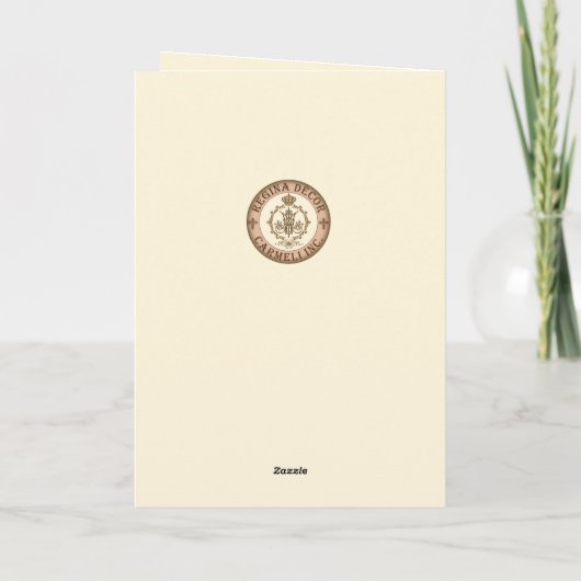 Onze Dame of MOUNT CARMEL Mass Offing Kaart (Achterkant)