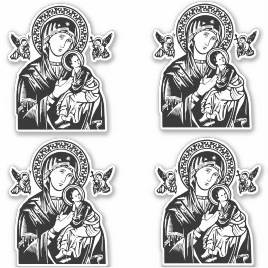 Onze dame of Perpetual Help-set sticker (Voorkant)