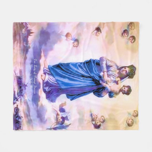 Onze Dame of Prompt Succes Fleece Deken (Voorkant (Horizontaal))