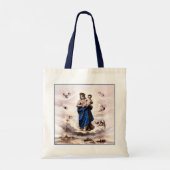 Onze Dame of Prompt Succor BW Tote Bag (Achterkant)