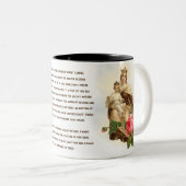 Onze dame op de berg Carmel Prayer Jesus Scapular Tweekleurige Koffiemok (Voorkant rechts)