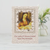 Onze dame op de feestdag van de berg Carmel Kaart (Staand voorkant)