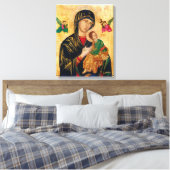 Onze Dame Perpetual Help Maagd Mary Icon Canvas Afdruk (Insitu (Slaapkamer))