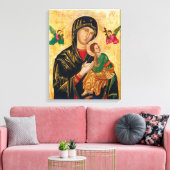 Onze Dame Perpetual Help Maagd Mary Icon Canvas Afdruk (Insitu (Woonkamer))