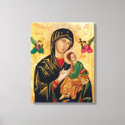 Onze Dame Perpetual Help Maagd Mary Icon Canvas Afdruk (Voorkant)