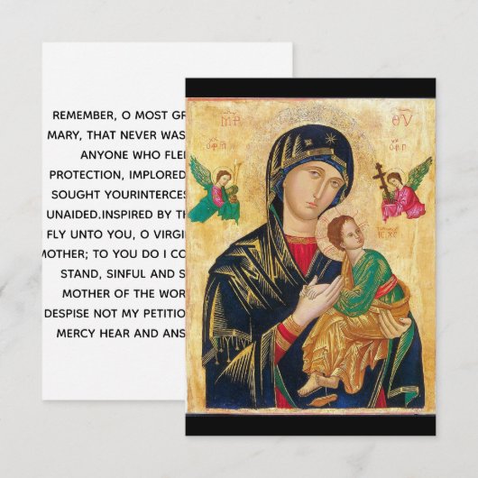 Onze Dame Perpetual Help Prayer Card (Voorkant / Achterkant)