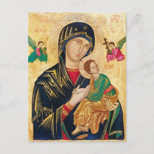 Onze Dame Perpetual Help Prayer Card Briefkaart (Voorkant)
