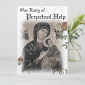 Onze Dame Perpetual Help Prayer Card Kaart (Staand voorkant)