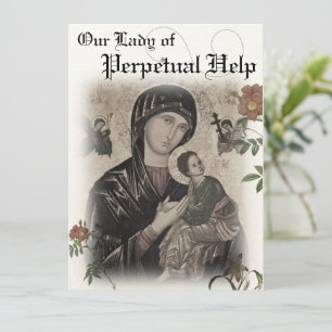 Onze Dame Perpetual Help Prayer Card Kaart