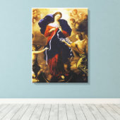 ONZE DAME UNDOER VAN KNOPEN CANVAS AFDRUK (Insitu (Houten vloer))