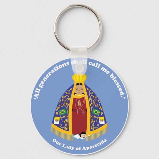 Onze dame van Aparecida Sleutelhanger (Voorkant)