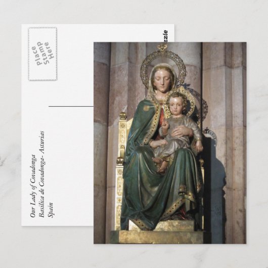 Onze dame van Covadonga Briefkaart (Voorkant / Achterkant)