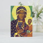 Onze dame van Czestochowa Black Madonna Bedankkaart (Staand voorkant)