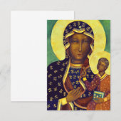 Onze dame van Czestochowa Black Madonna Bedankkaart (Voorkant / Achterkant)