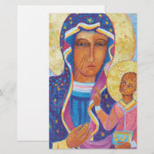 Onze dame van Czestochowa Black Madonna schilderde Briefpapier (Voorkant / Achterkant)
