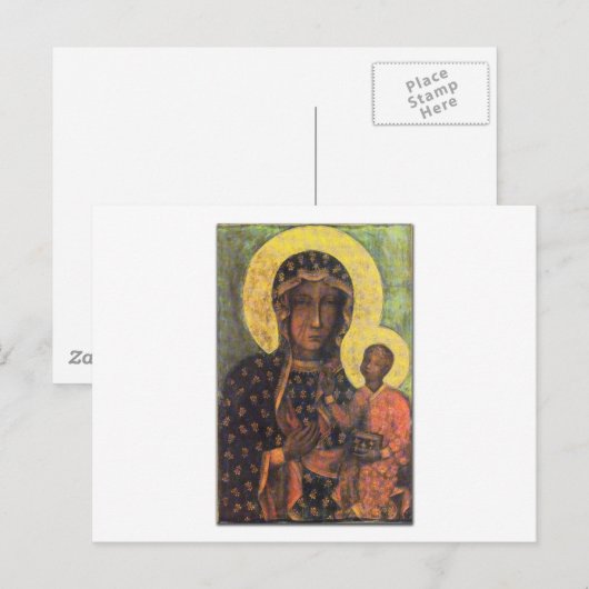 Onze dame van Czestochowa Briefkaart (Voorkant / Achterkant)