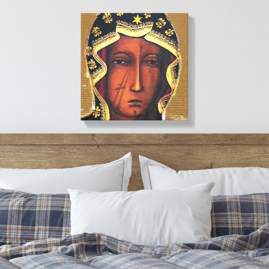 Onze dame van Czestochowa Canvas Afdruk (Insitu (Slaapkamer))