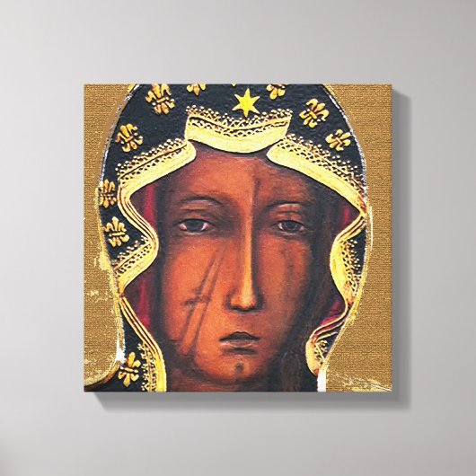 Onze dame van Czestochowa Canvas Afdruk (Voorkant)