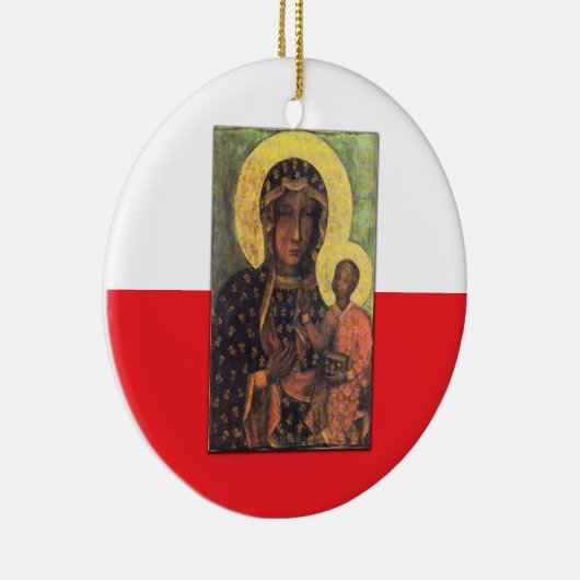 Onze dame van Czestochowa Keramisch Ornament (Rechts)
