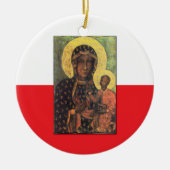 Onze dame van Czestochowa Keramisch Ornament (Voorkant)