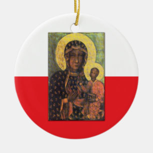 Onze dame van Czestochowa Keramisch Ornament
