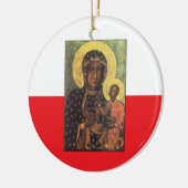 Onze dame van Czestochowa Keramisch Ornament (Links)
