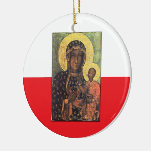 Onze dame van Czestochowa Keramisch Ornament (Links)