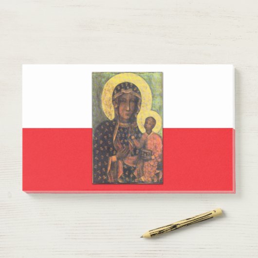 Onze dame van Czestochowa Post-it® Notes (Op bureau)