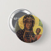 Onze dame van Czestochowa Ronde Button 5,7 Cm (Voorkant /achterkant)