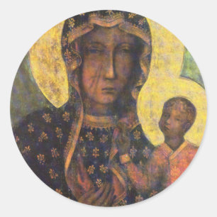 Onze dame van Czestochowa Ronde Sticker