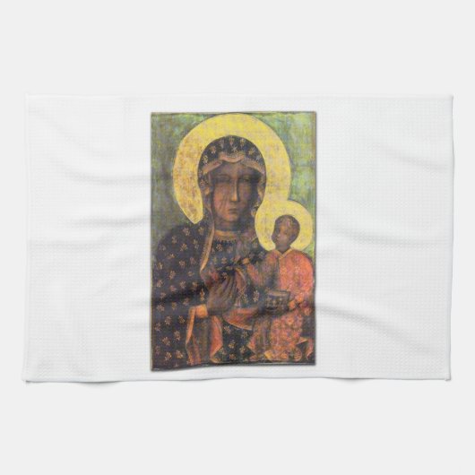 Onze dame van Czestochowa Theedoek (Horizontaal)