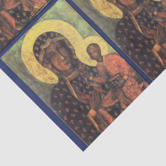 Onze dame van Czestochowa Tissuepapier (Detail)