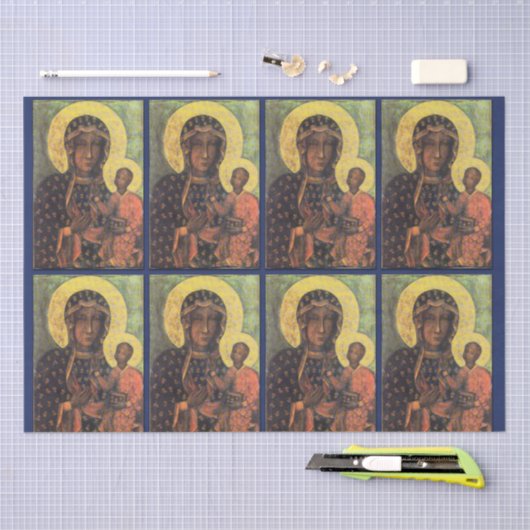 Onze dame van Czestochowa Tissuepapier (Craft)