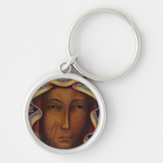 Onze dame van Czestochowa Virgin Mary Black Madonn Sleutelhanger (Voorkant)