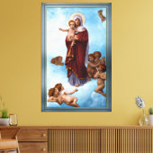 Onze dame van de Angels door William Bouguereau Canvas Afdruk (Insitu (Woonkamer))