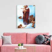 Onze dame van de Angels door William Bouguereau Canvas Afdruk (Insitu (Woonkamer))