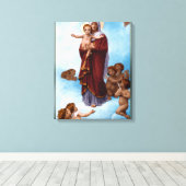 Onze dame van de Angels door William Bouguereau Canvas Afdruk (Insitu (Houten vloer))