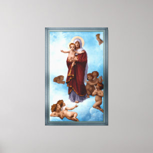 Onze dame van de Angels door William Bouguereau Canvas Afdruk