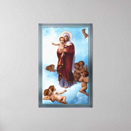 Onze dame van de Angels door William Bouguereau Canvas Afdruk (Voorkant)