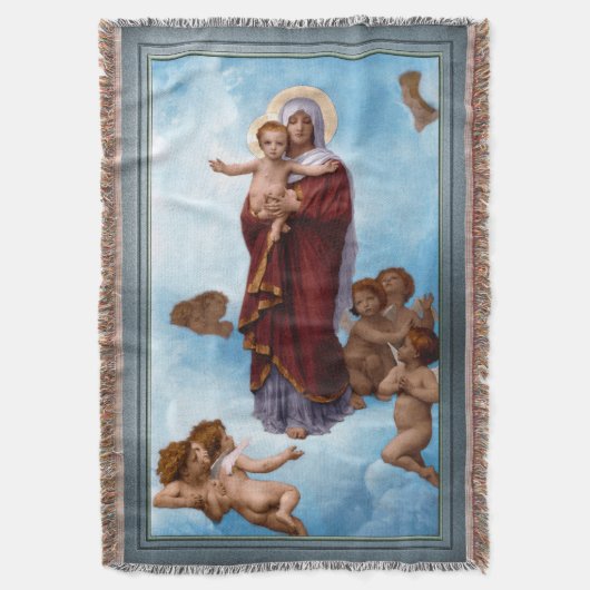 Onze dame van de Angels door William Bouguereau Deken (Voorkant Verticaal)